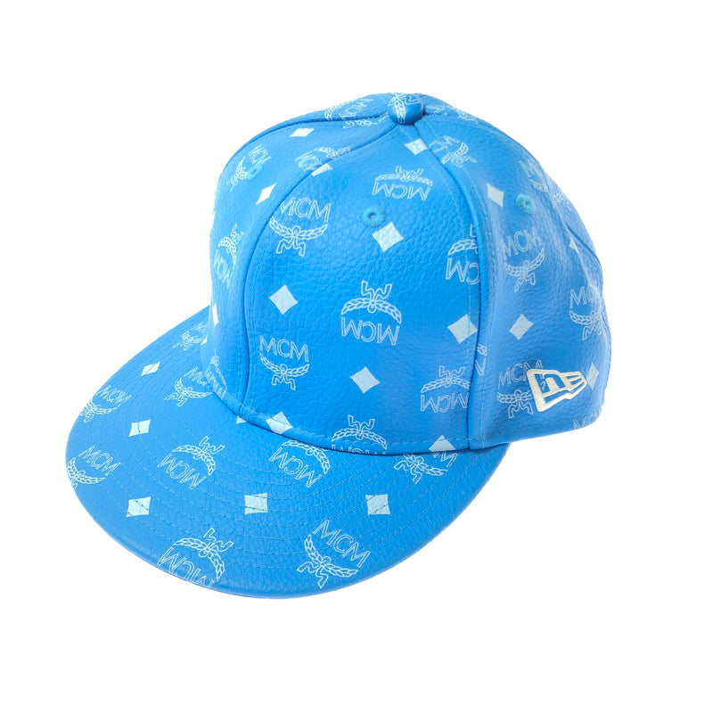 【中古品】【メンズ】 MCM エムシーエム × PHENOMENON フェノメノン × NEWERA ニューエラ CAP キャップ 帽子 185-260620-na-01-tagh サイズ：L (7 1/2 59.6cm) カラー：ブルー 万代Net店