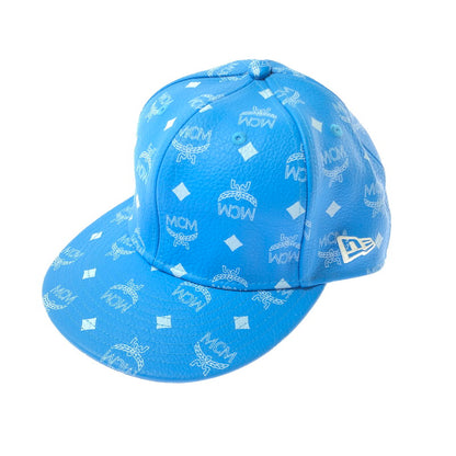 【中古品】【メンズ】 MCM エムシーエム × PHENOMENON フェノメノン × NEWERA ニューエラ CAP キャップ 帽子 185-260620-na-01-tagh サイズ：L (7 1/2 59.6cm) カラー：ブルー 万代Net店