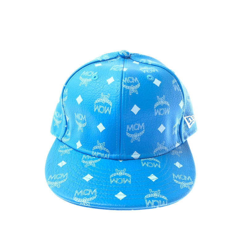 【中古品】【メンズ】 MCM エムシーエム × PHENOMENON フェノメノン × NEWERA ニューエラ CAP キャップ 帽子 185-260620-na-01-tagh サイズ：L (7 1/2 59.6cm) カラー：ブルー 万代Net店