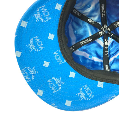 【中古品】【メンズ】 MCM エムシーエム × PHENOMENON フェノメノン × NEWERA ニューエラ CAP キャップ 帽子 185-260620-na-01-tagh サイズ：L (7 1/2 59.6cm) カラー：ブルー 万代Net店