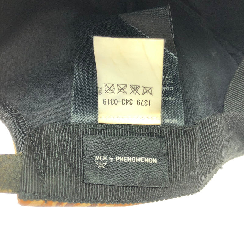 【中古品】【メンズ】 MCM エムシーエム ×PHENOMENON フェノメノン LEATHER CAP 1379-343-0319 レザー キャップ 帽子 185-260620-na-02-tagh カラー：カモ 万代Net店