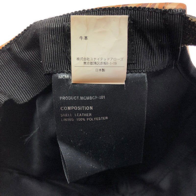 【中古品】【メンズ】 MCM エムシーエム ×PHENOMENON フェノメノン LEATHER CAP 1379-343-0319 レザー キャップ 帽子 185-260620-na-02-tagh カラー：カモ 万代Net店