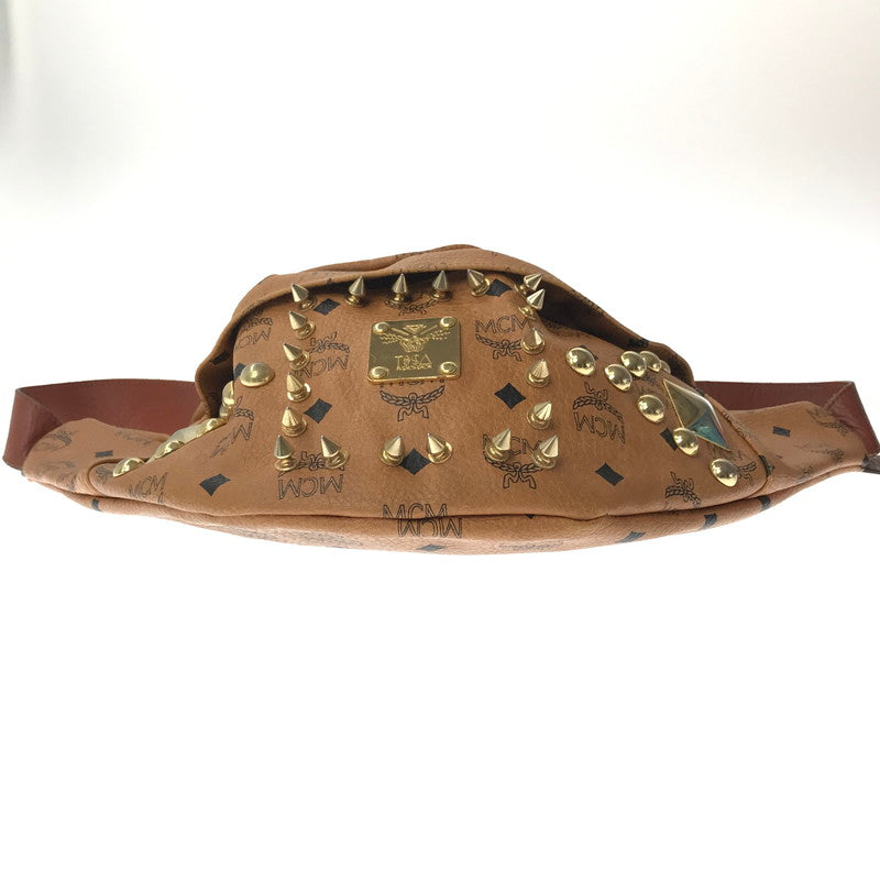 【中古品】【メンズ】 MCM エムシーエム × TISA PHENOMENON ティサ フェノメノン STUDS BODY BAG TAZBG-009 日本製 スタッズ ボディー バッグ カバン 180-260611-rt-03-tagh カラー：ブラウン 万代Net店