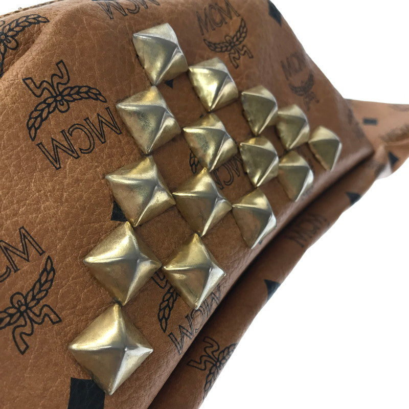 【中古品】【メンズ】 MCM エムシーエム × TISA PHENOMENON ティサ フェノメノン STUDS BODY BAG TAZBG-009 日本製 スタッズ ボディー バッグ カバン 180-260611-rt-03-tagh カラー：ブラウン 万代Net店