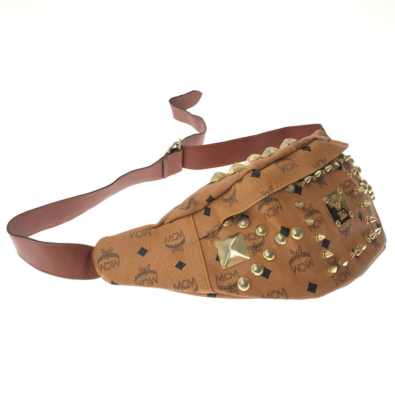 【中古品】【メンズ】 MCM エムシーエム × TISA PHENOMENON ティサ フェノメノン STUDS BODY BAG TAZBG-009 日本製 スタッズ ボディー バッグ カバン 180-260611-rt-03-tagh カラー：ブラウン 万代Net店