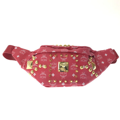 【中古品】【メンズ】 MCM エムシーエム × TISA PHENOMENON ティサ フェノメノン STUDS BODY BAG TAZBG-009 日本製 ボディー バッグ カバン 180-260611-rt-07-tagh カラー：レッド 万代Net店