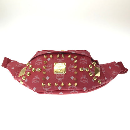 【中古品】【メンズ】 MCM エムシーエム × TISA PHENOMENON ティサ フェノメノン STUDS BODY BAG TAZBG-009 日本製 ボディー バッグ カバン 180-260611-rt-07-tagh カラー：レッド 万代Net店