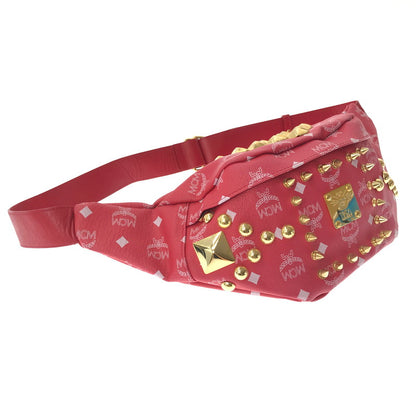 【中古品】【メンズ】 MCM エムシーエム × TISA PHENOMENON ティサ フェノメノン STUDS BODY BAG TAZBG-009 日本製 ボディー バッグ カバン 180-260611-rt-07-tagh カラー：レッド 万代Net店