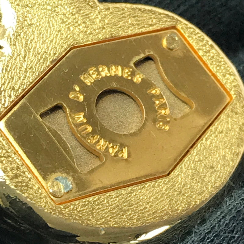 【中古品】【メンズ】 OLD HERMES オールド エルメス PERFUME BOTTLE NECKLACE パヒューム ボトル モチーフ ペンダント ネックレス アクセサリー 182-260607-na-16-tagh カラー：ブラック/ゴールド 万代Net店