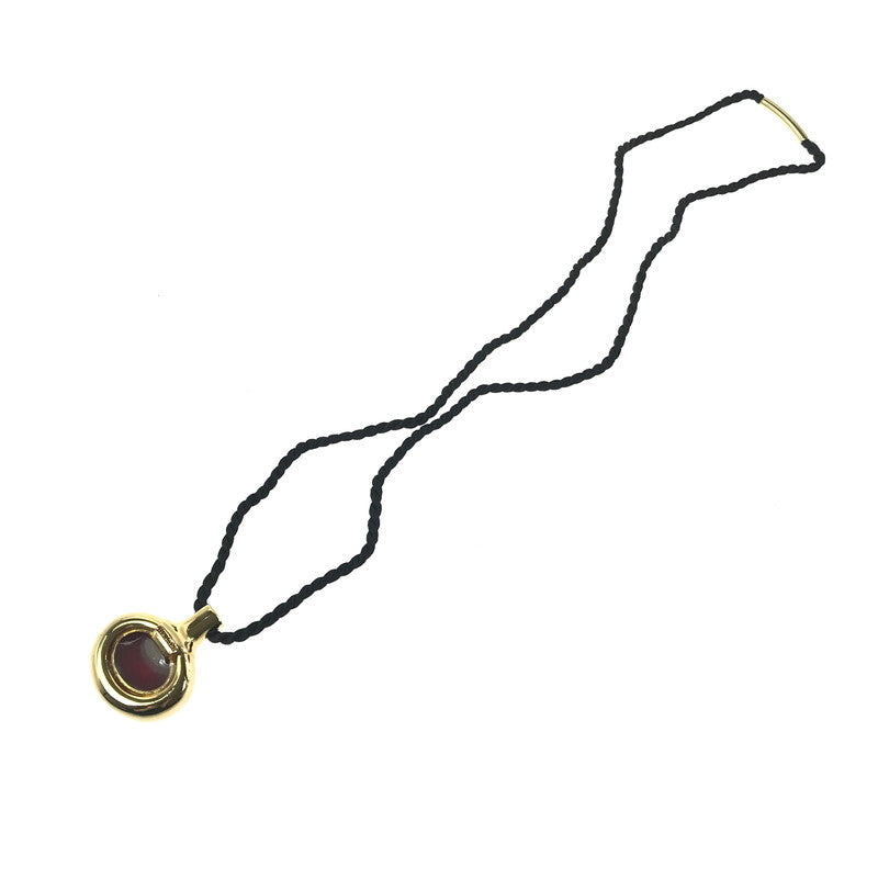【中古品】【メンズ】 OLD HERMES オールド エルメス PERFUME BOTTLE NECKLACE パヒューム ボトル モチーフ ペンダント ネックレス アクセサリー 182-260607-na-16-tagh カラー：ブラック/ゴールド 万代Net店