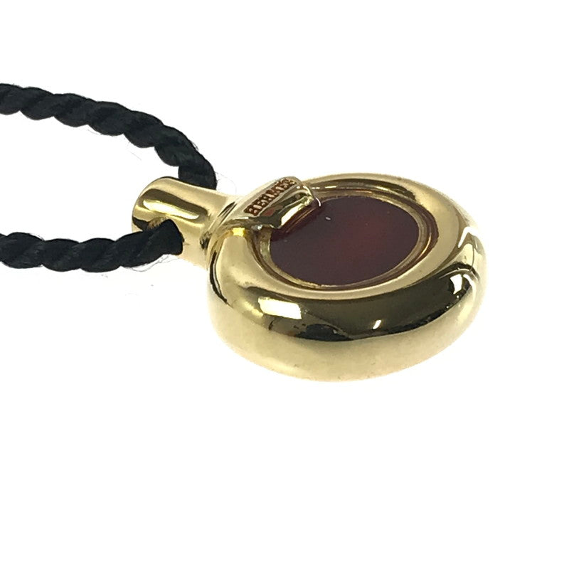 【中古品】【メンズ】 OLD HERMES オールド エルメス PERFUME BOTTLE NECKLACE パヒューム ボトル モチーフ ペンダント ネックレス アクセサリー 182-260607-na-16-tagh カラー：ブラック/ゴールド 万代Net店