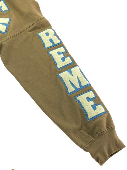 【中古品】【メンズ】 SUPREME シュプリーム 22SS TEAM CHENILLE HOODED SHIRT チーム シェニール パーカー トップス 149-260610-rt-09-tagh サイズ：L カラー：ブラウン 万代Net店