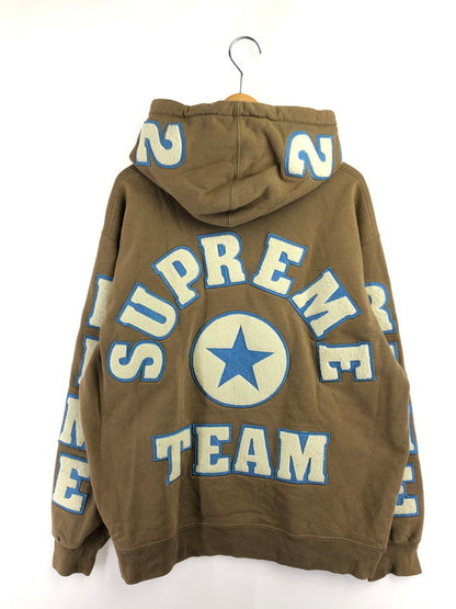 【中古品】【メンズ】 SUPREME シュプリーム 22SS TEAM CHENILLE HOODED SHIRT チーム シェニール パーカー トップス 149-260610-rt-09-tagh サイズ：L カラー：ブラウン 万代Net店