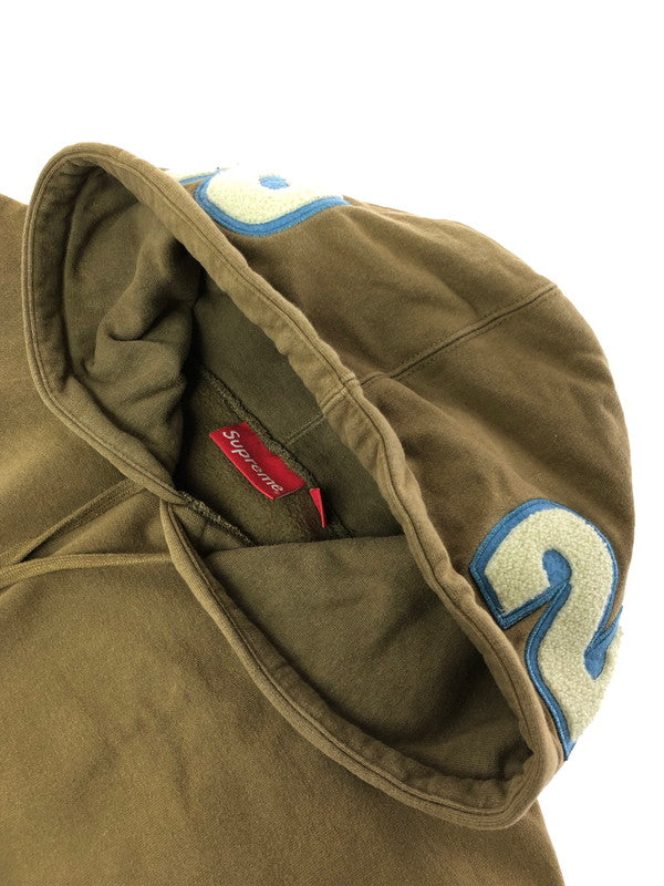 【中古品】【メンズ】 SUPREME シュプリーム 22SS TEAM CHENILLE HOODED SHIRT チーム シェニール パーカー トップス 149-260610-rt-09-tagh サイズ：L カラー：ブラウン 万代Net店