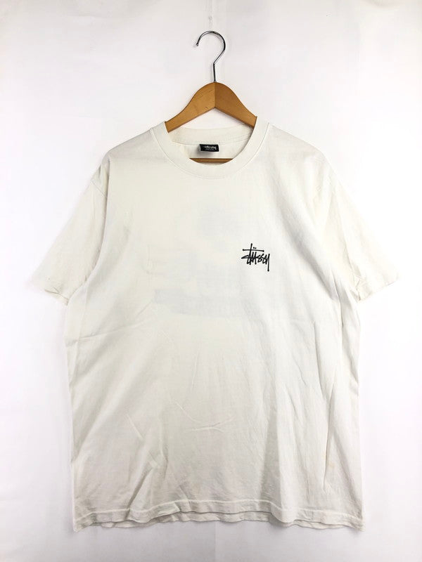 【中古品】【メンズ】 STUSSY ステューシー SKULL WING TEE スカル ウィング Tシャツ USA製 トップス 142-260611-rt-22-tagh サイズ：L カラー：ホワイト 万代Net店