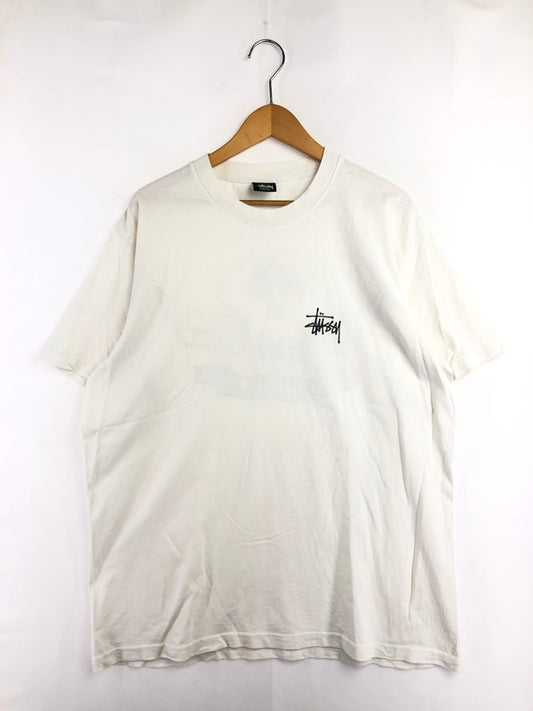 【中古品】【メンズ】 STUSSY ステューシー SKULL WING TEE スカル ウィング Tシャツ USA製 トップス 142-260611-rt-22-tagh サイズ：L カラー：ホワイト 万代Net店
