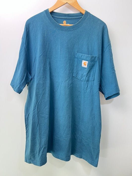 【現状渡し品】【メンズ】 Carhartt カーハート POCKET S/S TEE K87-984 ポケット ショートスリーブ Tシャツ 半袖 トップス 178-260620-kk-06-hon カラー：STREAM BLUE 万代Net店