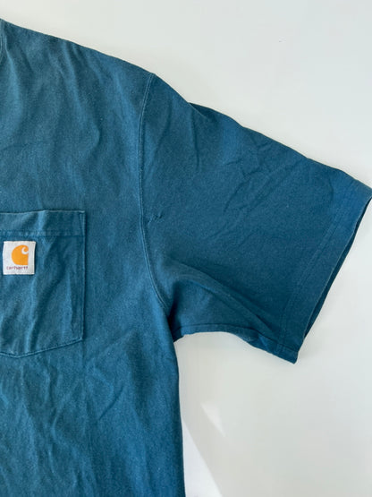 【現状渡し品】【メンズ】 Carhartt カーハート POCKET S/S TEE K87-984 ポケット ショートスリーブ Tシャツ 半袖 トップス 178-260620-kk-06-hon カラー：STREAM BLUE 万代Net店