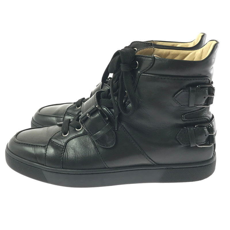 【中古品】【メンズ】 CHRISTIAN LOUBOUTIN クリスチャン ルブタン ハイカット スニーカー 靴 183-260622-na-20-tagh サイズ：40 カラー：BLACK 万代Net店