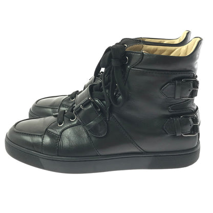 【中古品】【メンズ】 CHRISTIAN LOUBOUTIN クリスチャン ルブタン ハイカット スニーカー 靴 183-260622-na-20-tagh サイズ：40 カラー：BLACK 万代Net店