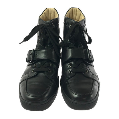 【中古品】【メンズ】 CHRISTIAN LOUBOUTIN クリスチャン ルブタン ハイカット スニーカー 靴 183-260622-na-20-tagh サイズ：40 カラー：BLACK 万代Net店