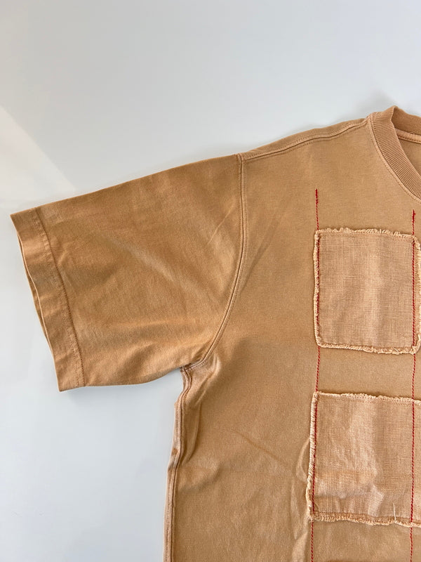 【中古品】【メンズ】 291295=HOMME ニキュウイチニゴオム PATCHWORK MULTI POCKET TEE 524-2001 パッチワーク マルチポケット Tシャツ 半袖 トップス 178-260620-kk-07-hon サイズ：3 カラー：ベージュ 万代Net店