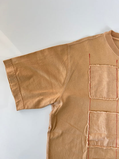【中古品】【メンズ】 291295=HOMME ニキュウイチニゴオム PATCHWORK MULTI POCKET TEE 524-2001 パッチワーク マルチポケット Tシャツ 半袖 トップス 178-260620-kk-07-hon サイズ：3 カラー：ベージュ 万代Net店
