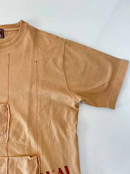 【中古品】【メンズ】 291295=HOMME ニキュウイチニゴオム PATCHWORK MULTI POCKET TEE 524-2001 パッチワーク マルチポケット Tシャツ 半袖 トップス 178-260620-kk-07-hon サイズ：3 カラー：ベージュ 万代Net店