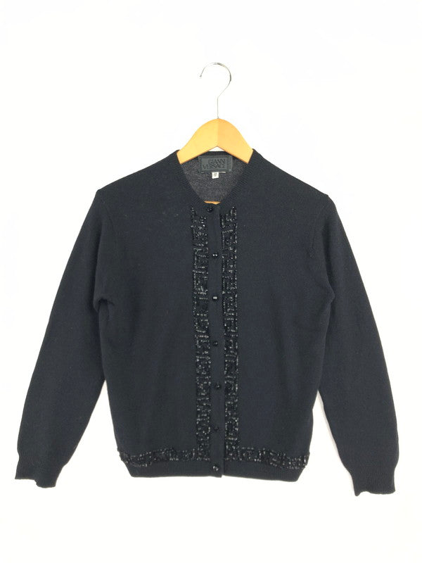 【中古品】【レディース】 GIANNI VERSACE ジャンニ ベルサーチ BEES CARDIGAN ビーズカーディガン トップス 170-260611-rt-30-tagh サイズ：38 カラー：ブラック 万代Net店
