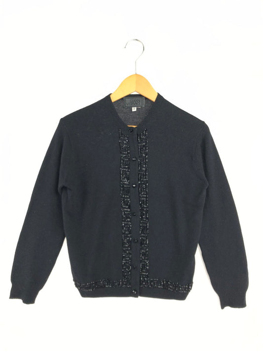 【中古品】【レディース】 GIANNI VERSACE ジャンニ ベルサーチ BEES CARDIGAN ビーズカーディガン トップス 170-260611-rt-30-tagh サイズ：38 カラー：ブラック 万代Net店
