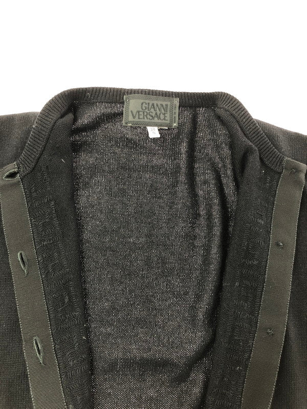 【中古品】【レディース】 GIANNI VERSACE ジャンニ ベルサーチ BEES CARDIGAN ビーズカーディガン トップス 170-260611-rt-30-tagh サイズ：38 カラー：ブラック 万代Net店