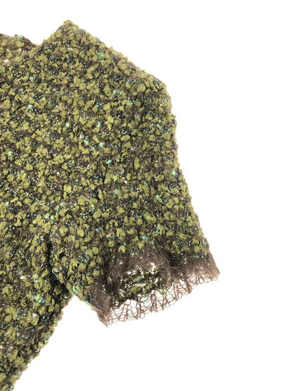 【中古品】【レディース】 CHANEL シャネル MOHAIR CENTERLOGO SS KNIT M8040 モヘア センター ロゴ ニット トップス 183-260619-rt-03-tagh サイズ：38 カラー：グリーン 万代Net店