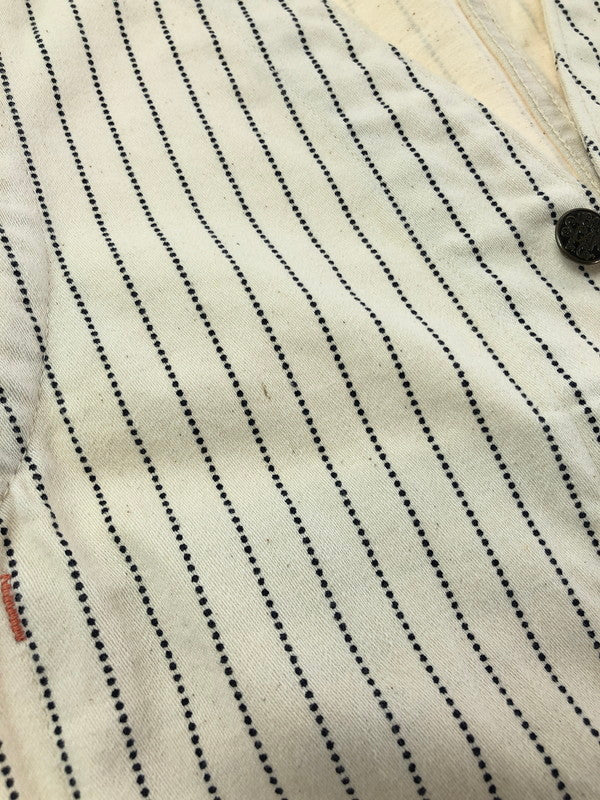 【中古品】【メンズ】 SUGAR CANE シュガー ケーン WHITE WABASH STRIPE WORK VEST LOT.022 ホワイト ワボッシュ ワーク ストライプ ベスト トップス 145-260611-rt-12-tagh サイズ：36 カラー：アイボリー 万代Net店