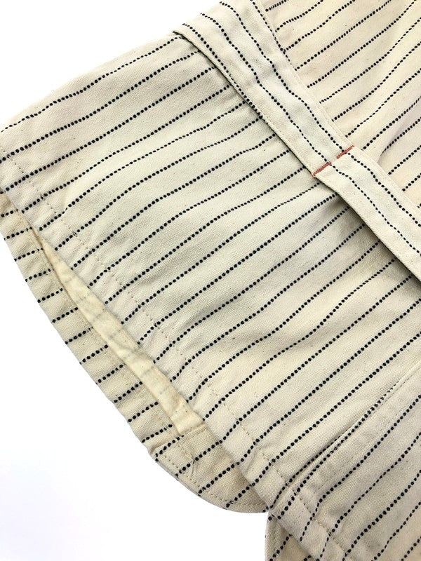 【中古品】【メンズ】 SUGAR CANE シュガー ケーン WHITE WABASH STRIPE WORK VEST LOT.022 ホワイト ワボッシュ ワーク ストライプ ベスト トップス 145-260611-rt-12-tagh サイズ：36 カラー：アイボリー 万代Net店