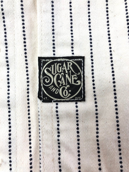 【中古品】【メンズ】 SUGAR CANE シュガー ケーン WHITE WABASH STRIPE WORK VEST LOT.022 ホワイト ワボッシュ ワーク ストライプ ベスト トップス 145-260611-rt-12-tagh サイズ：36 カラー：アイボリー 万代Net店