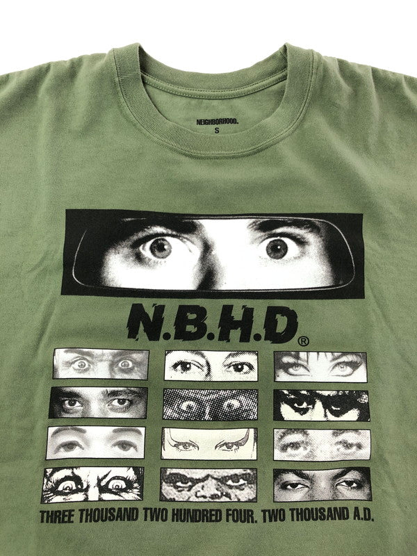 【中古品】【メンズ】 NEIGHBORHOOD ネイバーフッド EYE DESIGN TEE アイ デザイン Tシャツ トップス 142-260611-rt-25-tagh サイズ：S カラー：グリーン 万代Net店