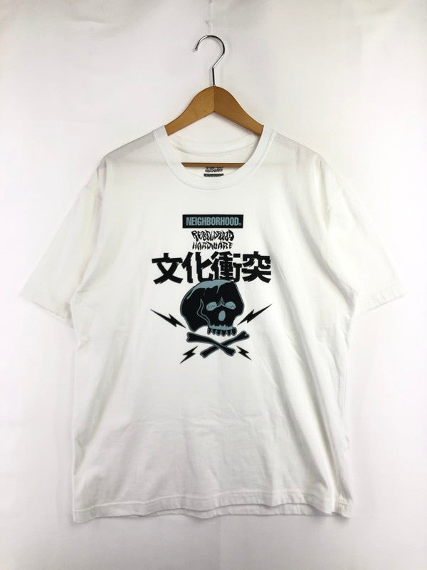 【中古品】【メンズ】 NEIGHBORHOOD ネイバーフッド ×REBEL DREAD レベル ドレッド SS TEE 文化衝突 ショートスリーブ Tシャツ トップス 142-260611-rt-24-tagh サイズ：M カラー：ホワイト 万代Net店