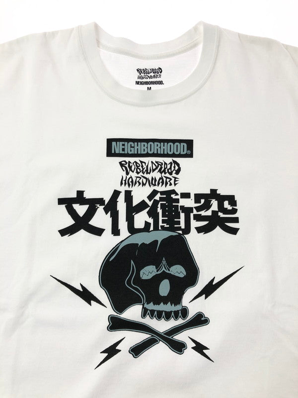 【中古品】【メンズ】 NEIGHBORHOOD ネイバーフッド ×REBEL DREAD レベル ドレッド SS TEE 文化衝突 ショートスリーブ Tシャツ トップス 142-260611-rt-24-tagh サイズ：M カラー：ホワイト 万代Net店