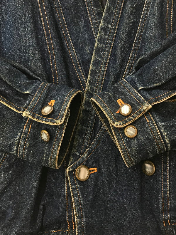 【現状渡し品】【メンズ】 ZANOBETTI ザノレッティ DENIM JACKET デニムジャケット ライトアウター 146-260707-na-05-tagh サイズ：48 カラー：インディゴ 万代Net店