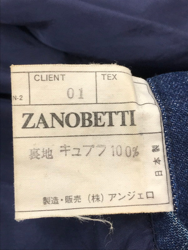 【現状渡し品】【メンズ】 ZANOBETTI ザノレッティ DENIM JACKET デニムジャケット ライトアウター 146-260707-na-05-tagh サイズ：48 カラー：インディゴ 万代Net店