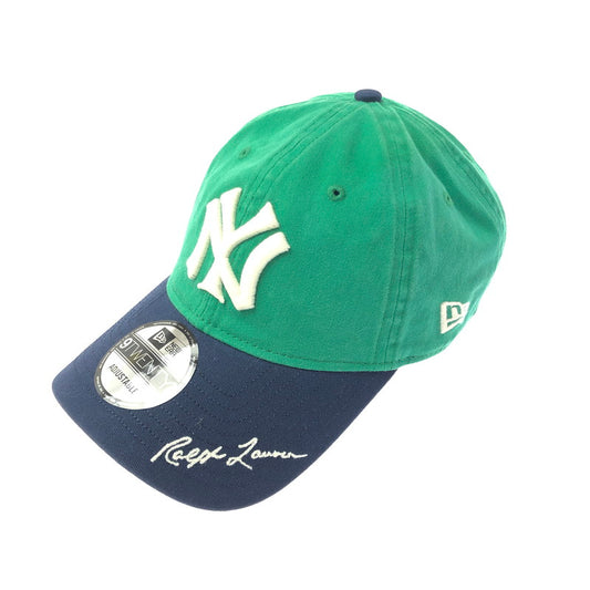 【中古品】【メンズ】 POLO RALPH LAUREN ポロ ラルフローレン × NEW ERA ニューエラ × MLB 14693263 9TWENTY NEW YORK YANKEES BASEBALL CAP ベースボールキャップ 帽子 185-260620-na-06-tagh サイズ：ONE SIZE カラー：グリーン/ネイビー 万代Net店