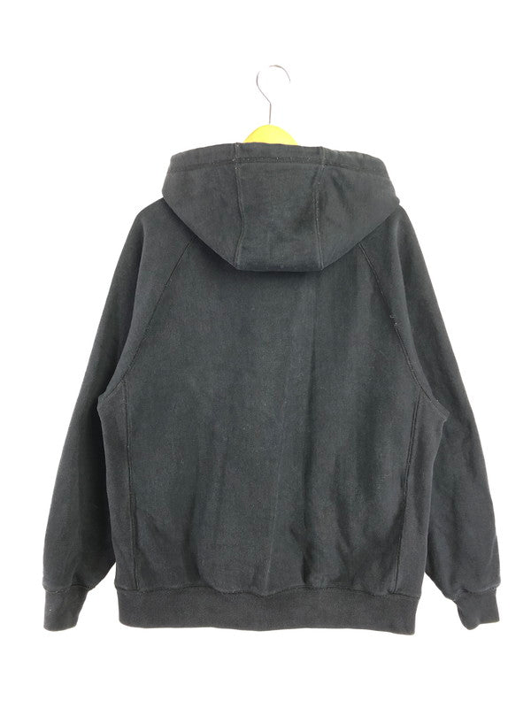 【中古品】【メンズ】 HUF ハフ SMALL LOGO HALF ZIP PULLOVER HOODIE スモール ロゴ ハーフジップ プルオーバー フーディー パーカー トップス 142-260611-rt-18-tagh サイズ：M カラー：ブラック 万代Net店