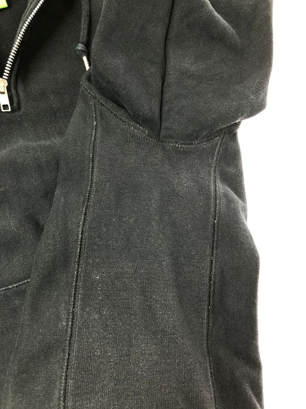【中古品】【メンズ】 HUF ハフ SMALL LOGO HALF ZIP PULLOVER HOODIE スモール ロゴ ハーフジップ プルオーバー フーディー パーカー トップス 142-260611-rt-18-tagh サイズ：M カラー：ブラック 万代Net店