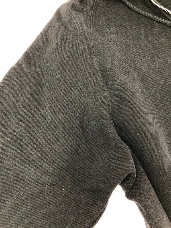 【中古品】【メンズ】 HUF ハフ SMALL LOGO HALF ZIP PULLOVER HOODIE スモール ロゴ ハーフジップ プルオーバー フーディー パーカー トップス 142-260611-rt-18-tagh サイズ：M カラー：ブラック 万代Net店