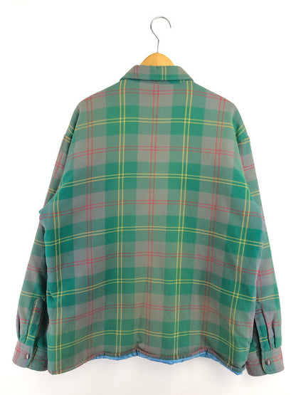 【中古品】【メンズ】 SUPREME シュプリーム 26SS QUILTED LINED FLANNEL SNAP SHIRT フランネル シャツ 長袖シャツ トップス 149-260610-rt-06-tagh サイズ：L カラー：グリーン系 万代Net店