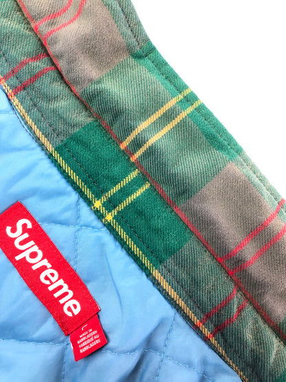 【中古品】【メンズ】 SUPREME シュプリーム 26SS QUILTED LINED FLANNEL SNAP SHIRT フランネル シャツ 長袖シャツ トップス 149-260610-rt-06-tagh サイズ：L カラー：グリーン系 万代Net店