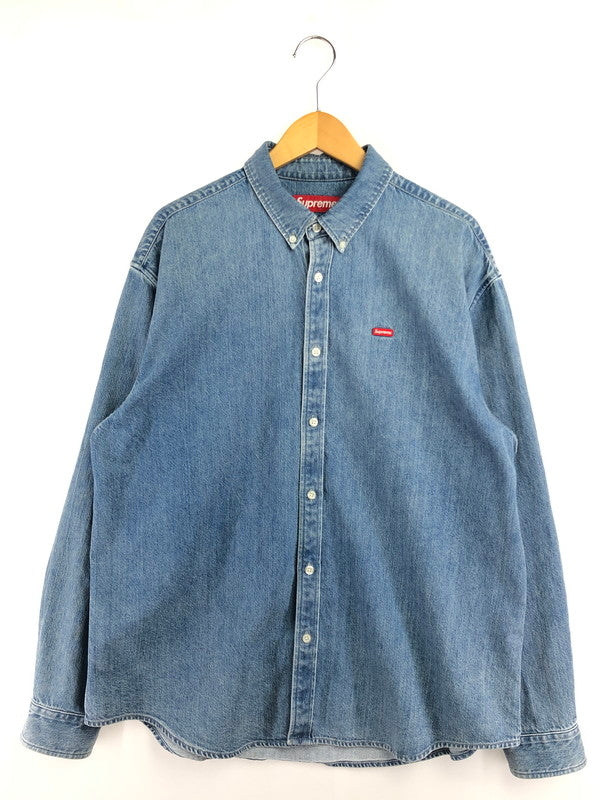 【中古品】【メンズ】 SUPREME シュプリーム 23FW SMALL BOX DENIM SHIRT スモール ボックス デニム シャツ 長袖シャツ トップス 149-260610-rt-05-tagh サイズ：L カラー：インディゴ 万代Net店