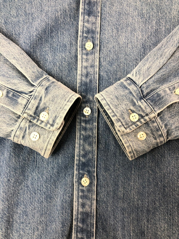 【中古品】【メンズ】 SUPREME シュプリーム 23FW SMALL BOX DENIM SHIRT スモール ボックス デニム シャツ 長袖シャツ トップス 149-260610-rt-05-tagh サイズ：L カラー：インディゴ 万代Net店