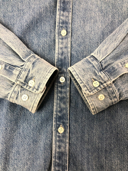 【中古品】【メンズ】 SUPREME シュプリーム 23FW SMALL BOX DENIM SHIRT スモール ボックス デニム シャツ 長袖シャツ トップス 149-260610-rt-05-tagh サイズ：L カラー：インディゴ 万代Net店