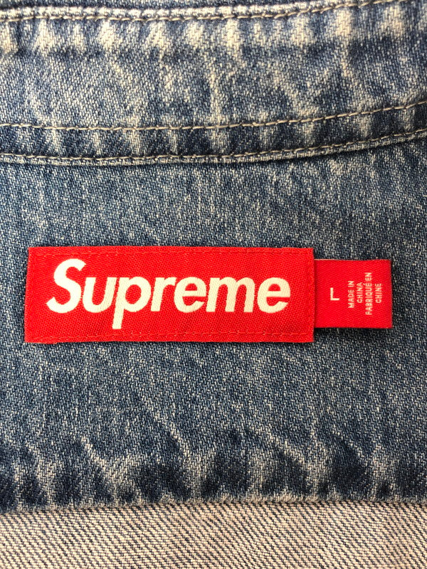 【中古品】【メンズ】 SUPREME シュプリーム 23FW SMALL BOX DENIM SHIRT スモール ボックス デニム シャツ 長袖シャツ トップス 149-260610-rt-05-tagh サイズ：L カラー：インディゴ 万代Net店